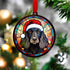 Cocker Spaniel (Working) Black in Santa Hat Suncatcher Decoration